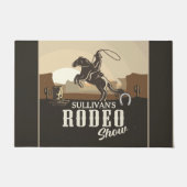 Roping Roundup Cowboy Rodeo Personalisiert anzeige Fußmatte (Vorderseite)