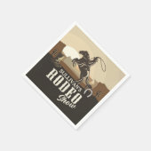 Roping Roundup Cowboy Rodeo Personalisiert anzeige Serviette (Ecke)