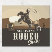 Roping Roundup Western Rodeo Personalisiert anzeig Bierflaschenetikett (Einzelnes Label)
