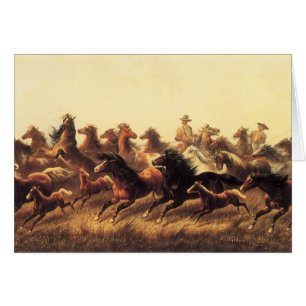 Roping Wild Horses von James Walker