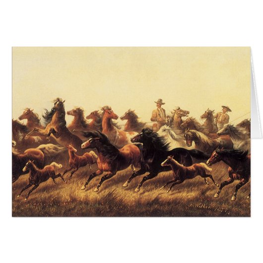 Roping Wild Horses von James Walker (Vorderseite (Horizontal))