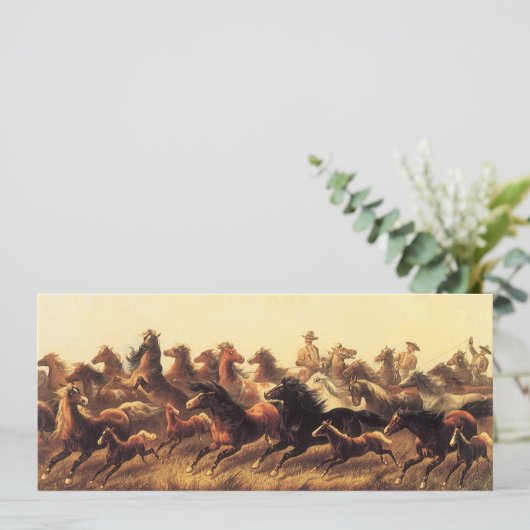 Roping Wild Horses von James Walker (Stehend Vorderseite)