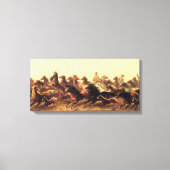 Roping Wild Horses von James Walker Leinwanddruck (Vorderseite)