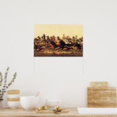 Roping Wild Horses von James Walker Poster (Küche)