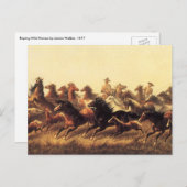 Roping Wild Horses von James Walker Postkarte (Vorne/Hinten)