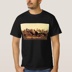 Roping Wild Horses von James Walker T-Shirt