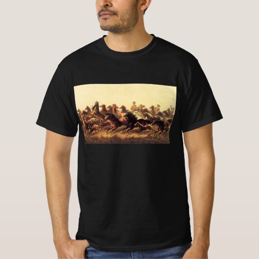 Roping Wild Horses von James Walker T-Shirt (Vorderseite)