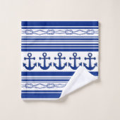 Ropings und Streifen Badhandtuch Set (Waschlappen)