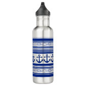 Ropings und Streifen Edelstahlflasche (Rechts)