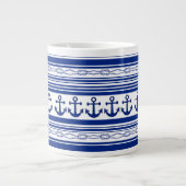 Ropings und Streifen Jumbo-Tasse (Vorderseite)