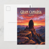 Roque Nublo Spanien Postkarte (Vorne/Hinten)