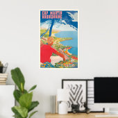 Roquebrune-Cap-Martin Cote d'Azur France PLM Poster (Heimbüro)