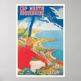Roquebrune-Cap-Martin Cote d'Azur Frankreich PLM Poster