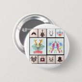 Ror aller Coll sieben Button (Vorne & Hinten)
