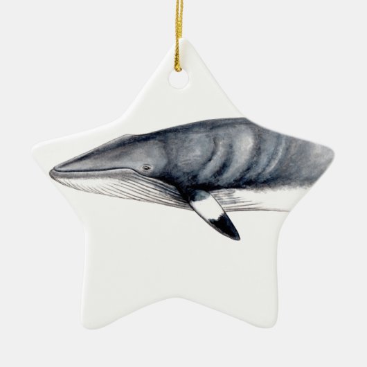 Rorcual aliblanco navideño Schmuck Minke whale Keramikornament (Vorne)