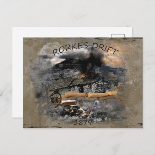 Rorkes-Kampf 1879 Postkarte (Vorne/Hinten)