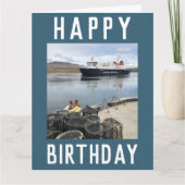 RORO Ferry at Isle Scotland Birthday Card Karte (Vorderseite)