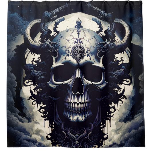 Rorschach abstract 001 duschvorhang (Vorderseite)