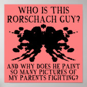 Rorschach Ink Blot Test Funny Poster Sign (Vorne)