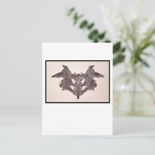 Rorschach Inkblot 1,0 Postkarte (Stehend Vorderseite)