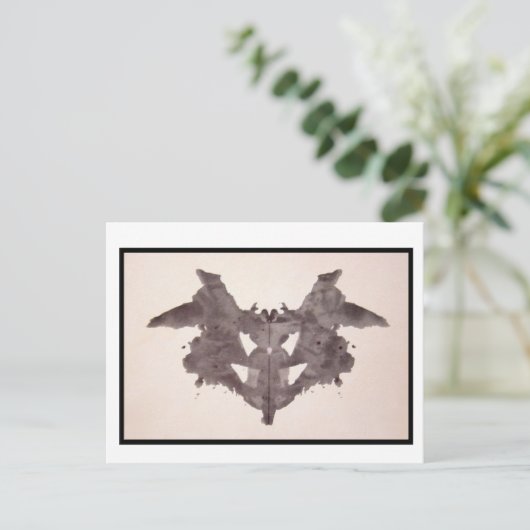 Rorschach Inkblot 1,0 Postkarte (Stehend Vorderseite)
