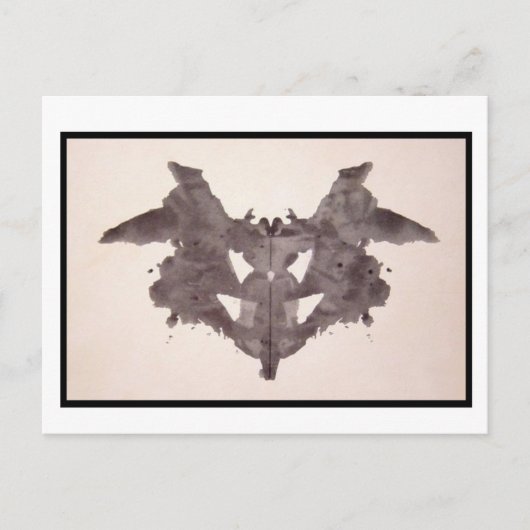 Rorschach Inkblot 1,0 Postkarte (Vorderseite)