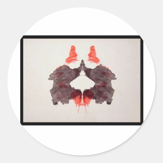 Rorschach Inkblot 2,0 Runder Aufkleber (Vorderseite)