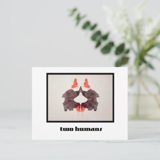 Rorschach Inkblot 2 Postkarte (Stehend Vorderseite)