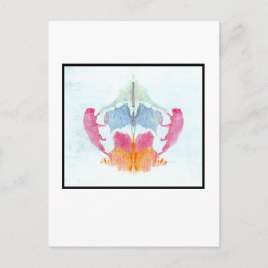 Rorschach Inkblot 8,0 Postkarte (Vorderseite)