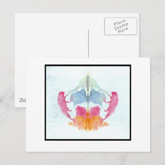 Rorschach Inkblot 8,0 Postkarte (Vorne/Hinten)