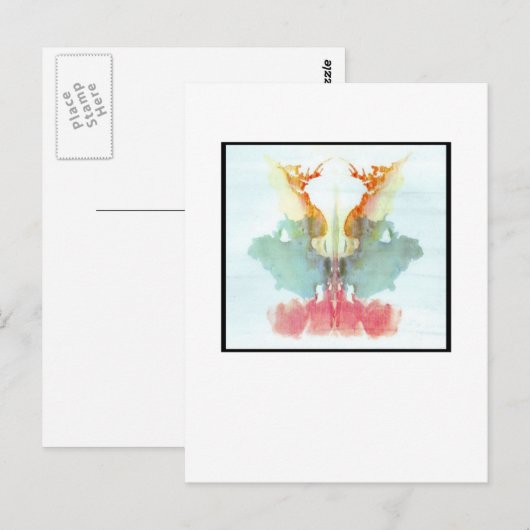Rorschach Inkblot 9,0 Postkarte (Vorne/Hinten)