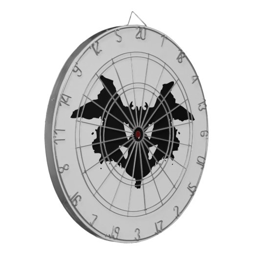 Rorschach Inkblot Dartscheibe (Vorderseite Links)