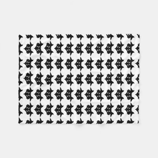 Rorschach Inkblot Fleecedecke (Vorderseite (Horizontal))