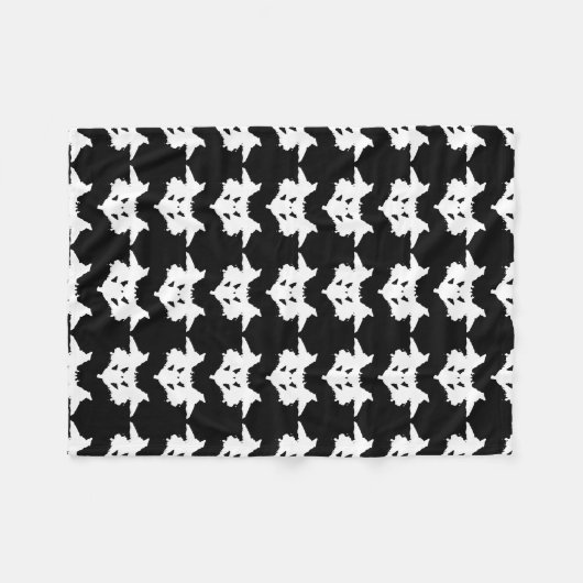 Rorschach Inkblot Fleecedecke (Vorderseite (Horizontal))