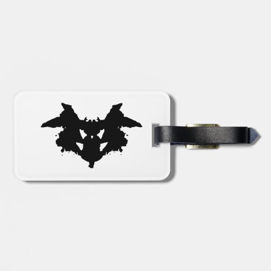Rorschach Inkblot Gepäckanhänger (Rückseite horizontal)