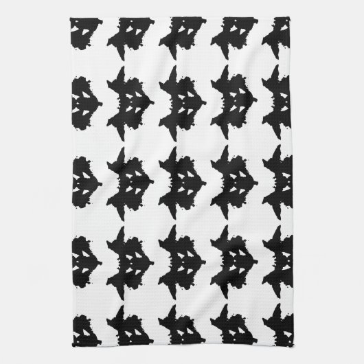 Rorschach Inkblot Geschirrtuch (Vertikal)