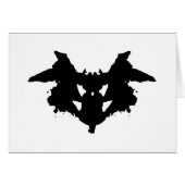 Rorschach Inkblot Grußkarte (Vorderseite (Horizontal))