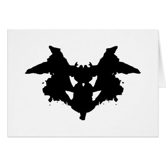 Rorschach Inkblot Grußkarte (Vorderseite (Horizontal))