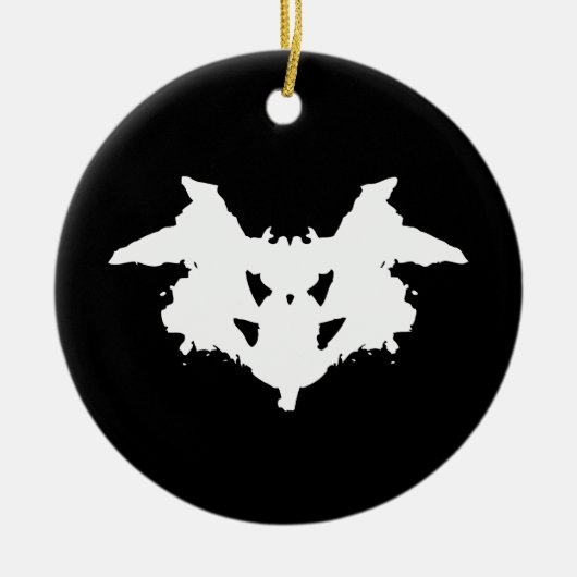 Rorschach Inkblot Keramik Ornament (Vorne)