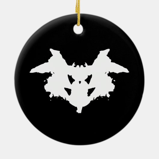 Rorschach Inkblot Keramik Ornament (Hinten)