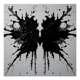 Rorschach Inkblot Nah-Up Poster