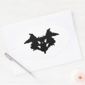 Rorschach Inkblot Ovaler Aufkleber (Umschlag)