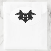 Rorschach Inkblot Ovaler Aufkleber (Tasche)