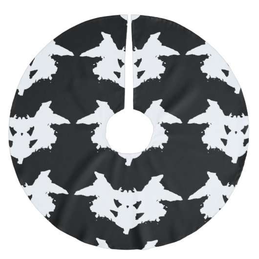Rorschach Inkblot Polyester Weihnachtsbaumdecke (Vorderseite)
