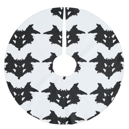 Rorschach Inkblot Polyester Weihnachtsbaumdecke (Vorderseite)