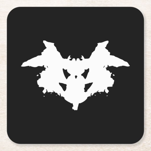 Rorschach Inkblot Rechteckiger Pappuntersetzer (Vorderseite)