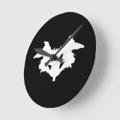 Rorschach Inkblot Runde Wanduhr (Winkel)