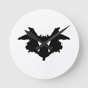 Rorschach Inkblot Runde Wanduhr