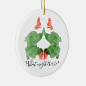 Rorschach Inkblot Santa's Elves Keramik Ornament (Rechts)