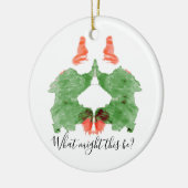 Rorschach Inkblot Santa's Elves Keramik Ornament (Links)